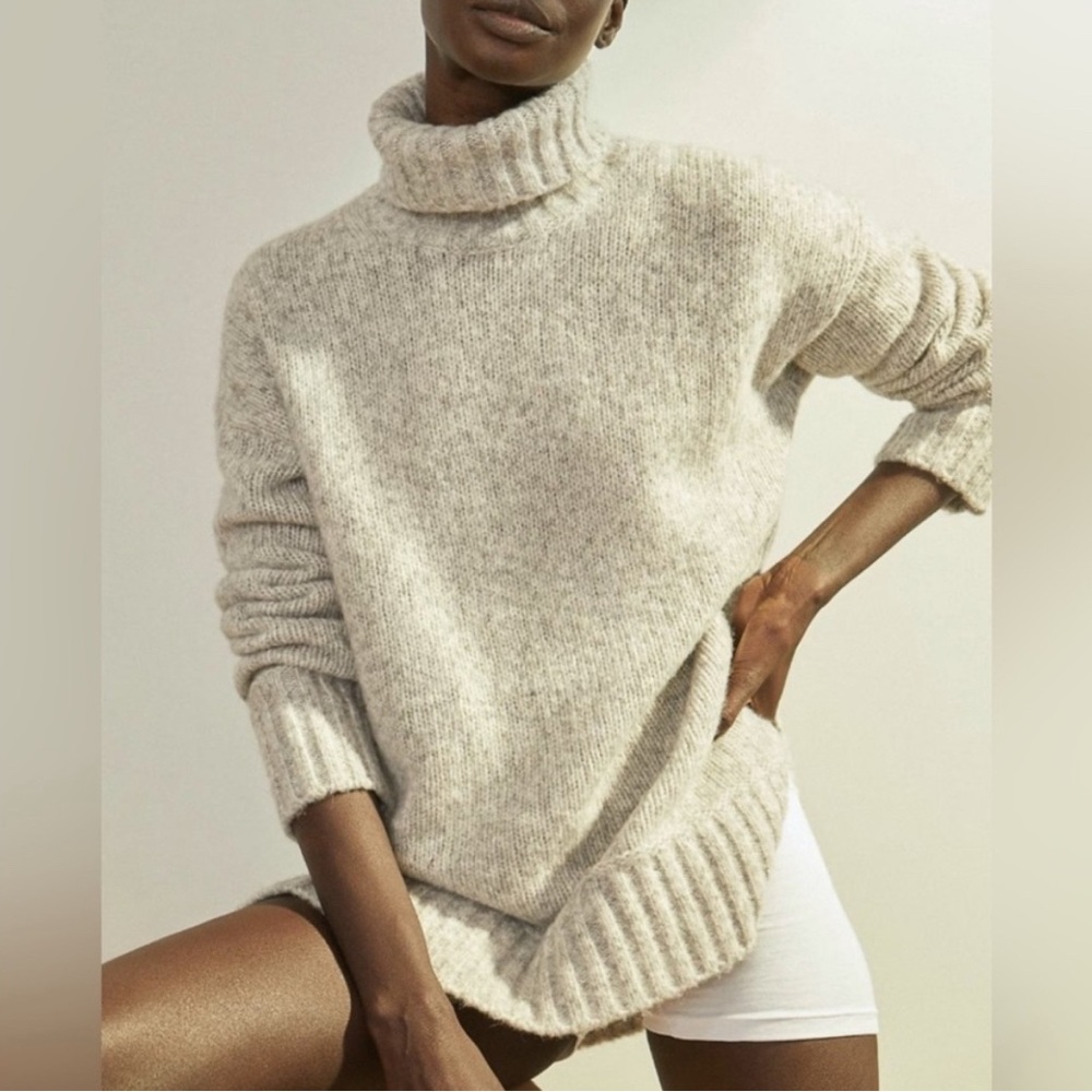 Everlane Wool Alpaca Sweater Turtleneck Funnel Neck